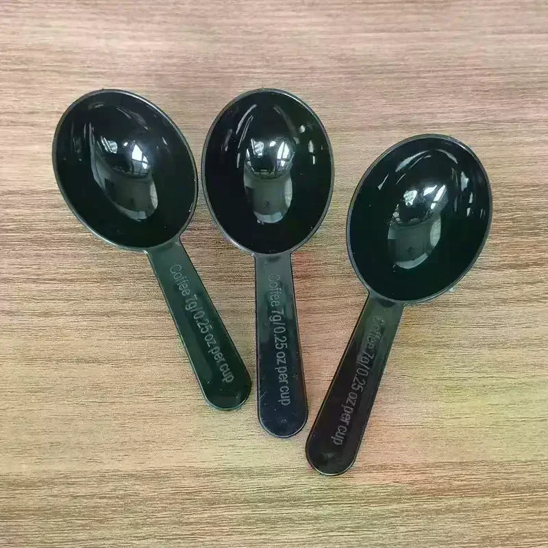 10Pcs Measuring Spoon Black White Plastic Teaspoon Scoop 7g 15ml Milk Powder Coffee Beans Container Scoops
