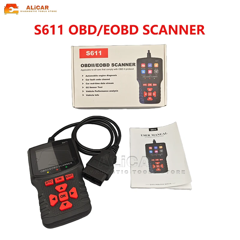 

Comprehensive Car Care: S611 OBD2/EOBD Scanner - Your Essential Vehicle Diagnostic & Repair Tool