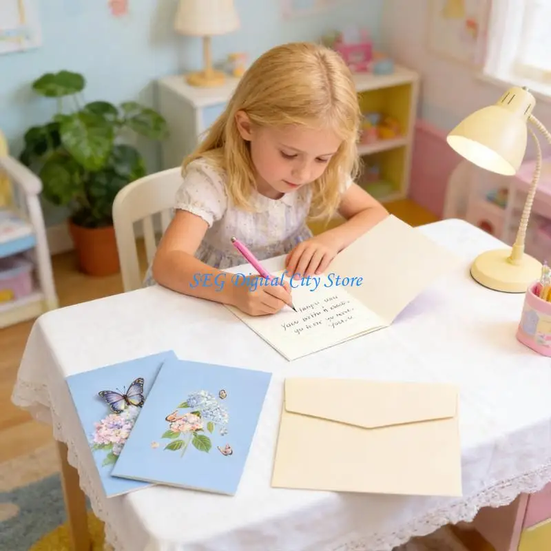

U75B Butterfly Paper Sculpture Teachers Day Greeting Card with Matching Envelope