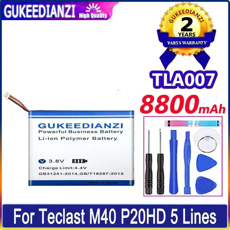 

For Teclast M40 P20HD 5 Lines Laptop Battery Safe TLA007 8800mAh
