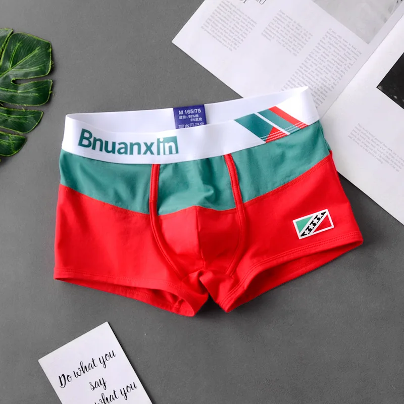 1/3Pcs/Lot Breathable Cotton Men\'s Boxer Panties Colours of national flag male boxer shorts mens underwear comfortable Boyshorts