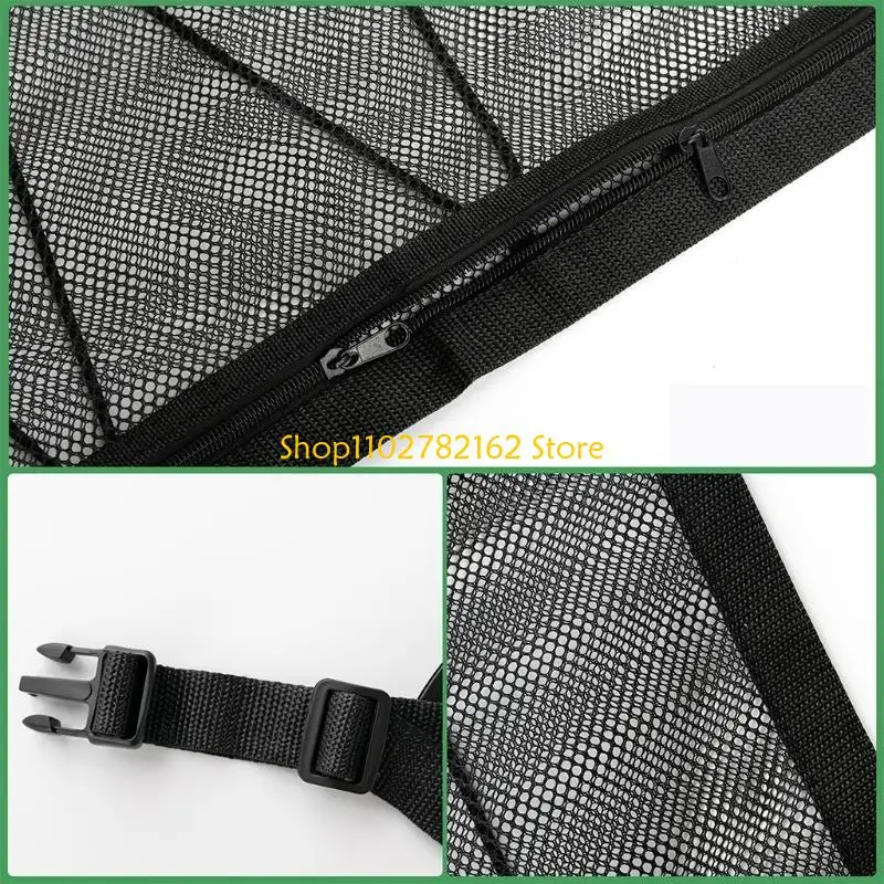 

547B Ceiling Cargo Net Pocket Adjustable Strap Prevent Falling Putting Quilt