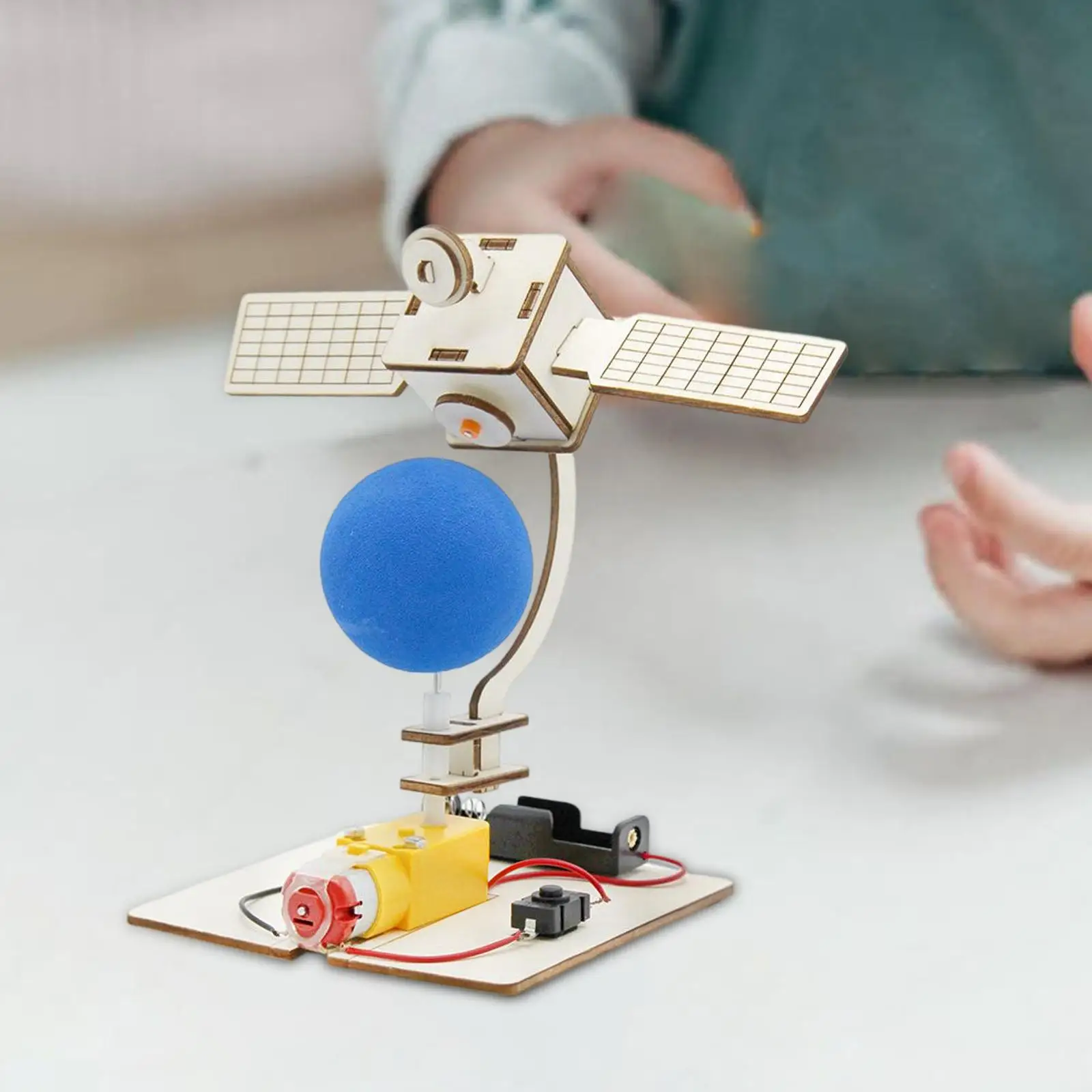 Home Wooden Science Experiment Set Satellite Stem Building Toy Educational Toy for School