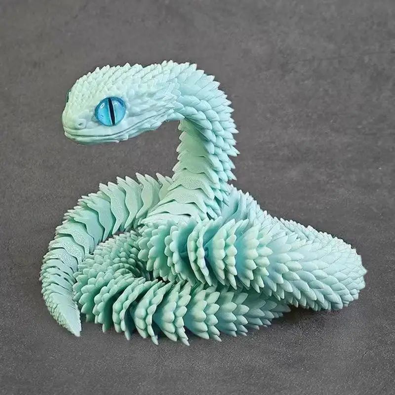 

Snake Statue Ornaments 3D Printed Snake Table Decoration 30cm Animal Statue Funny Tabletop Decorations for Home Studio Restauran