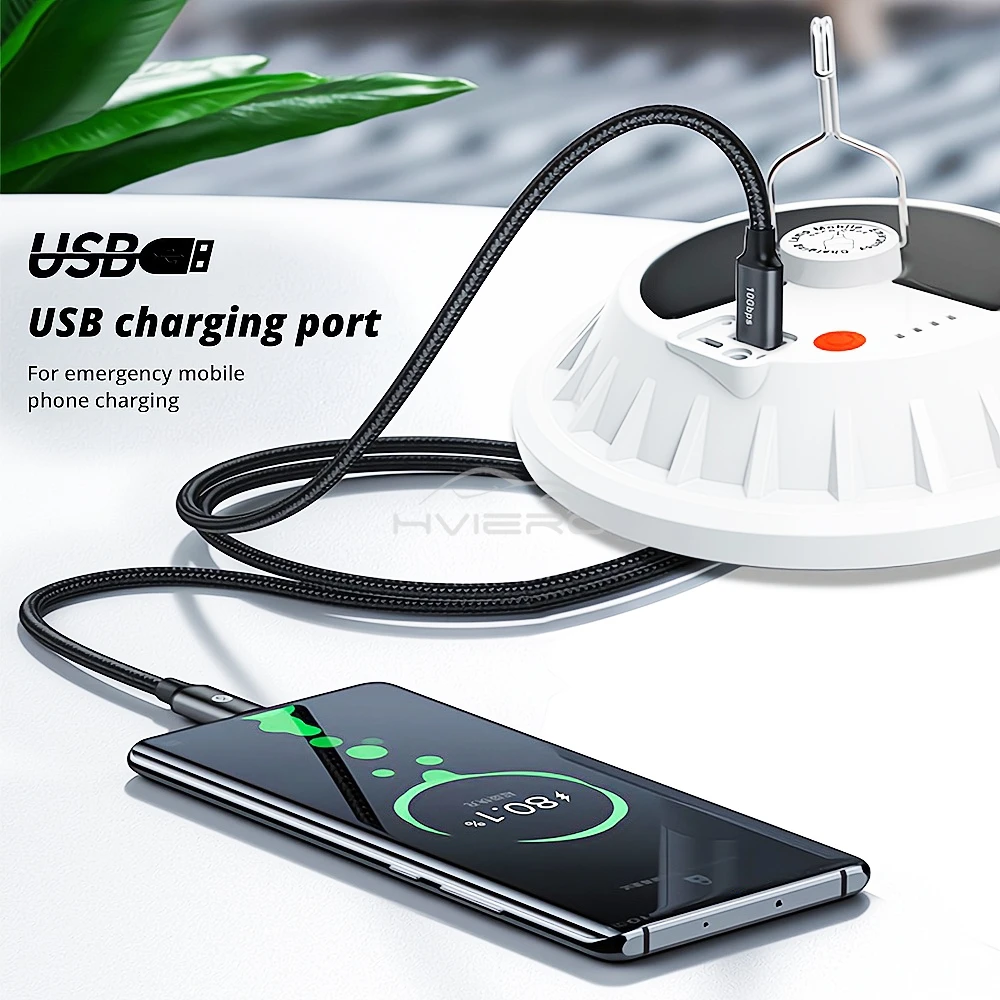 Outdoor Solar LED Portable Lantern Remote Control Lamps Charge Waterproof For Emergency Home Night Market Hang Lights Camping
