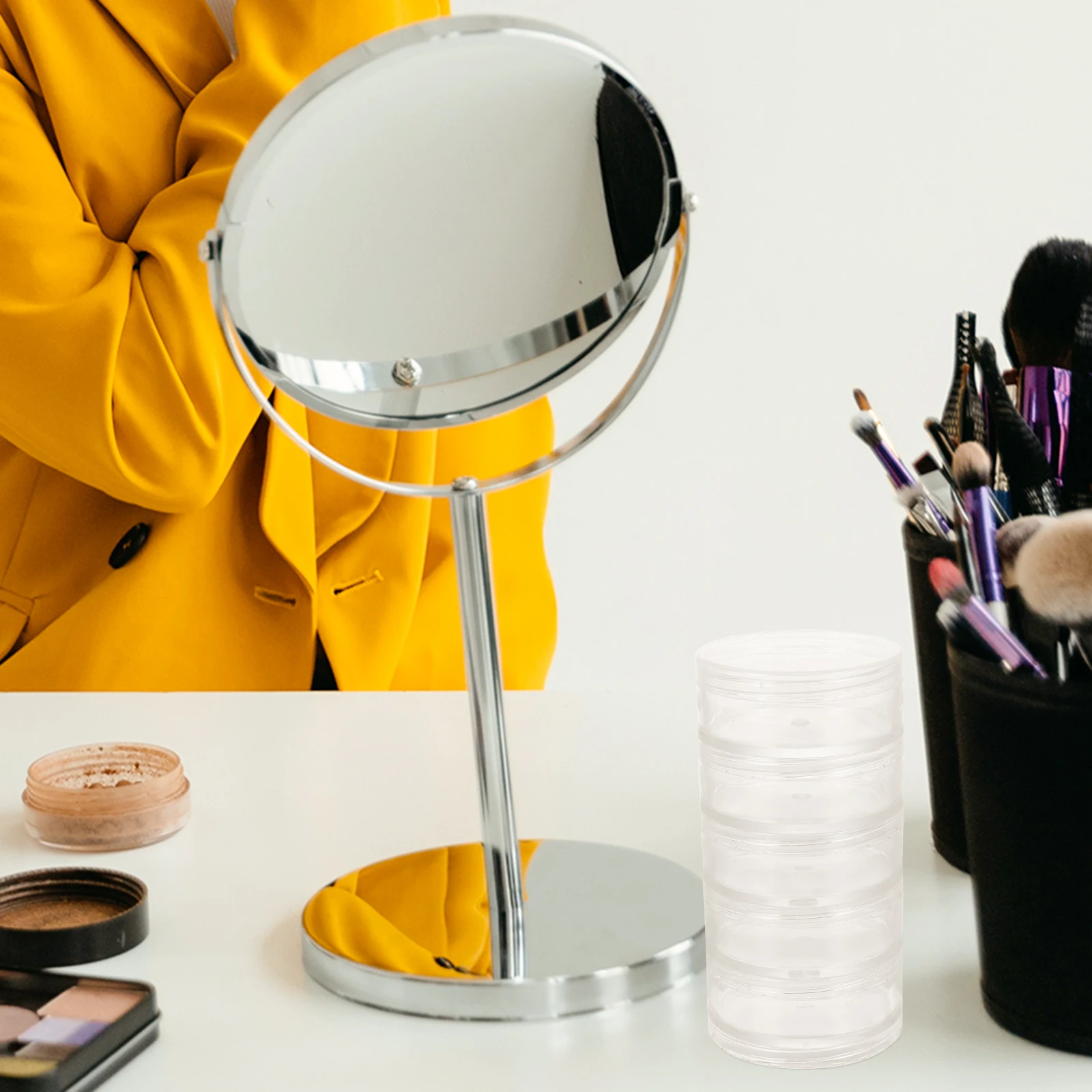 2 Sets 5 Piece Transparent Round Bead Jewelry Components Storage Boxes High Quality Durable Eco Friendly Jewelry ganizing Box