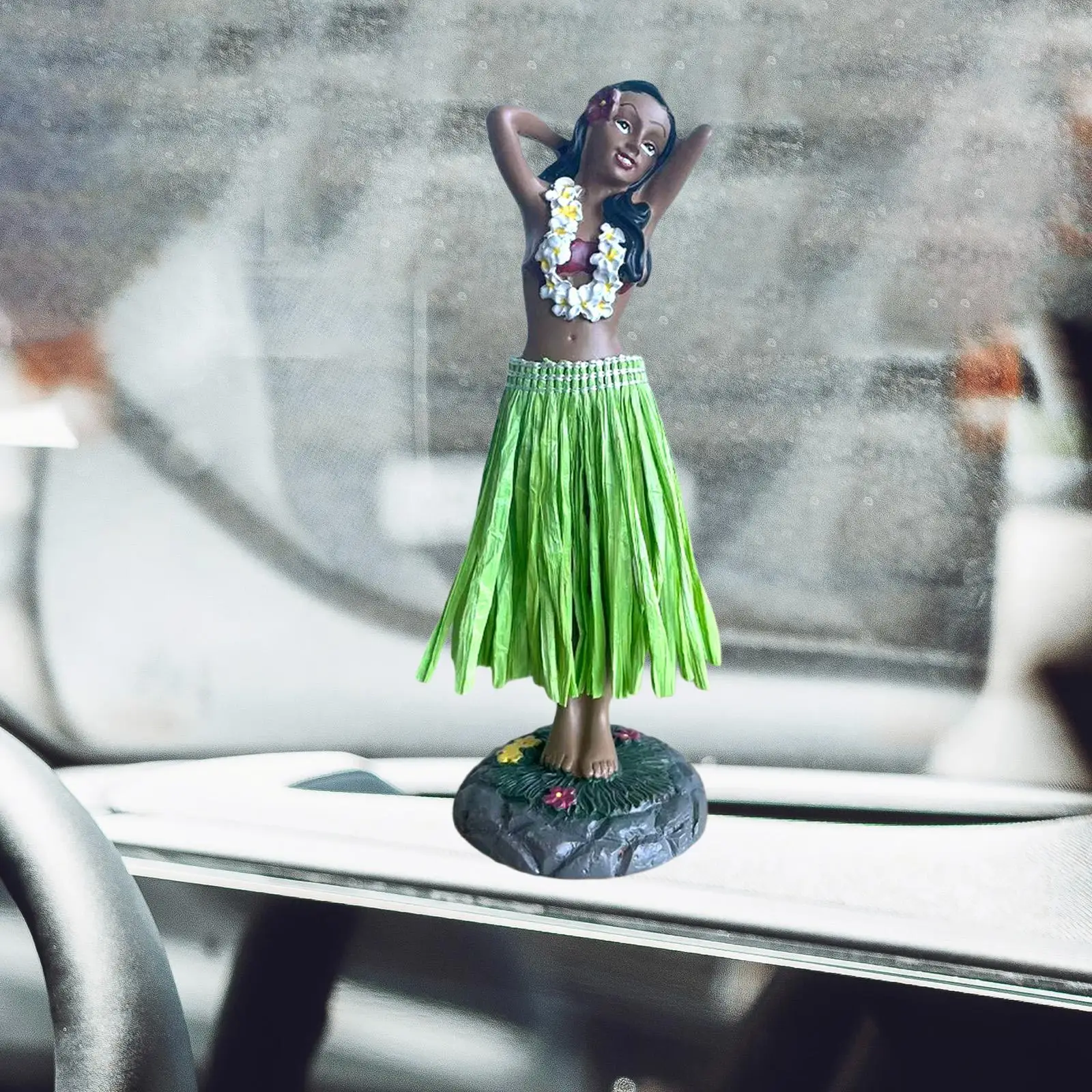 مجموعة شخصيات هاواي هولا جيرل متعددة الوظائف خفيفة الوزن لتزيين لوحة القيادة وغرفة المعيشة على الشاطئ #4