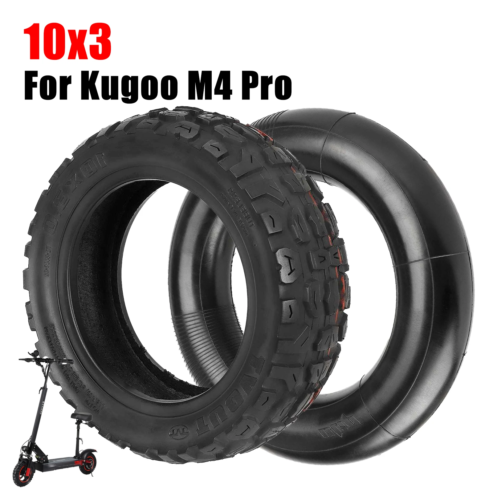 High Quality 10x3 Outer Tire & Ulip Thickened 10*3 Inner Tube For Electric Scooter Kugoo M4 Pro 10 Inch Anti-skid Off-Road Tire