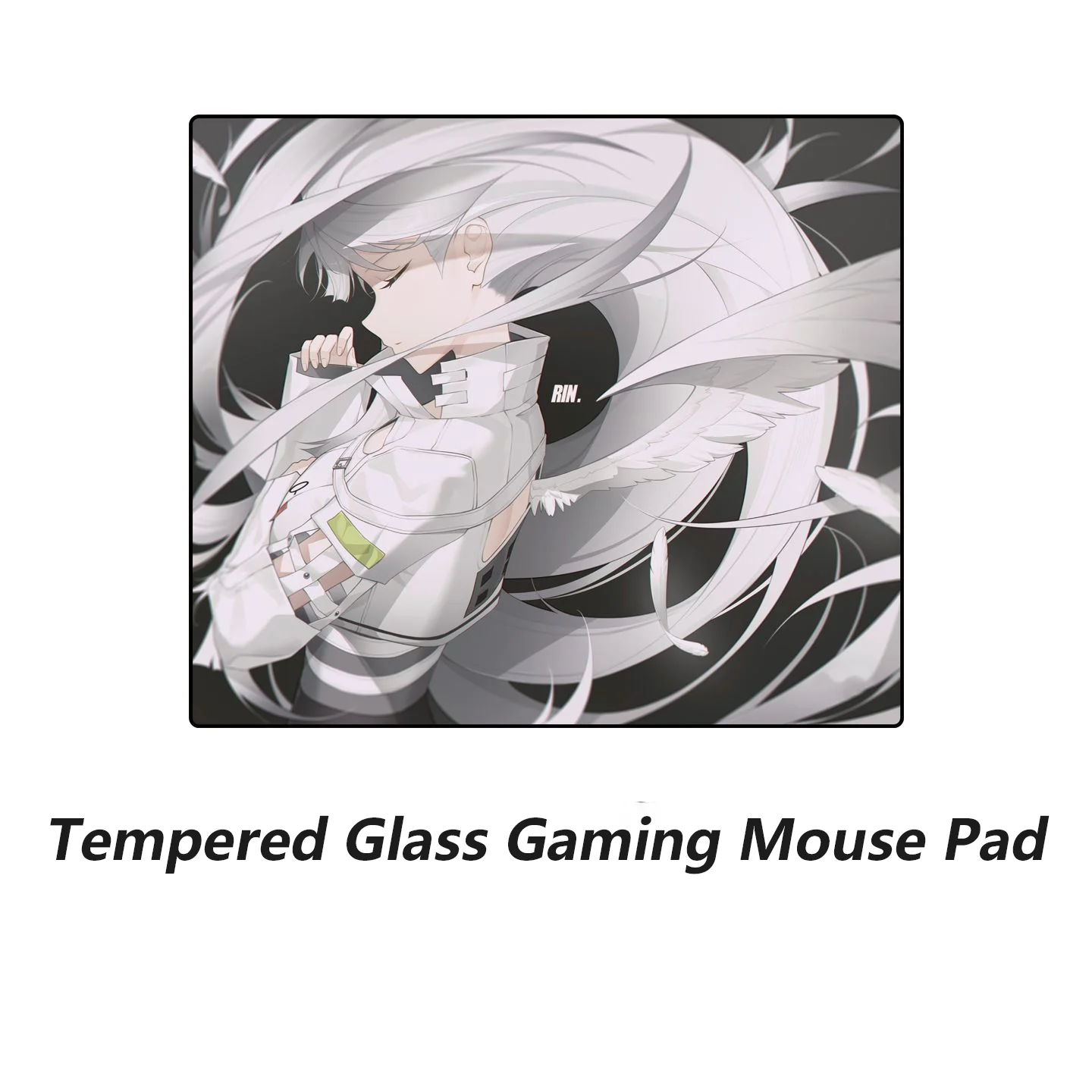 Esports Gaming Anime Girl Photovoltaic Glass Mouse Pad Tempered Upgrade Smooth FPS Game & Office Specific Pc Laptop Desk Mat