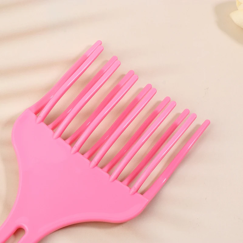 Herramientas de peluquería Afro rizadas, peine ancho, horquilla para el pelo, inserto de cepillo, peine para selección de pelo Afro, cabeza de aceite para hombre, peine de engranaje de plástico, 1 ud.