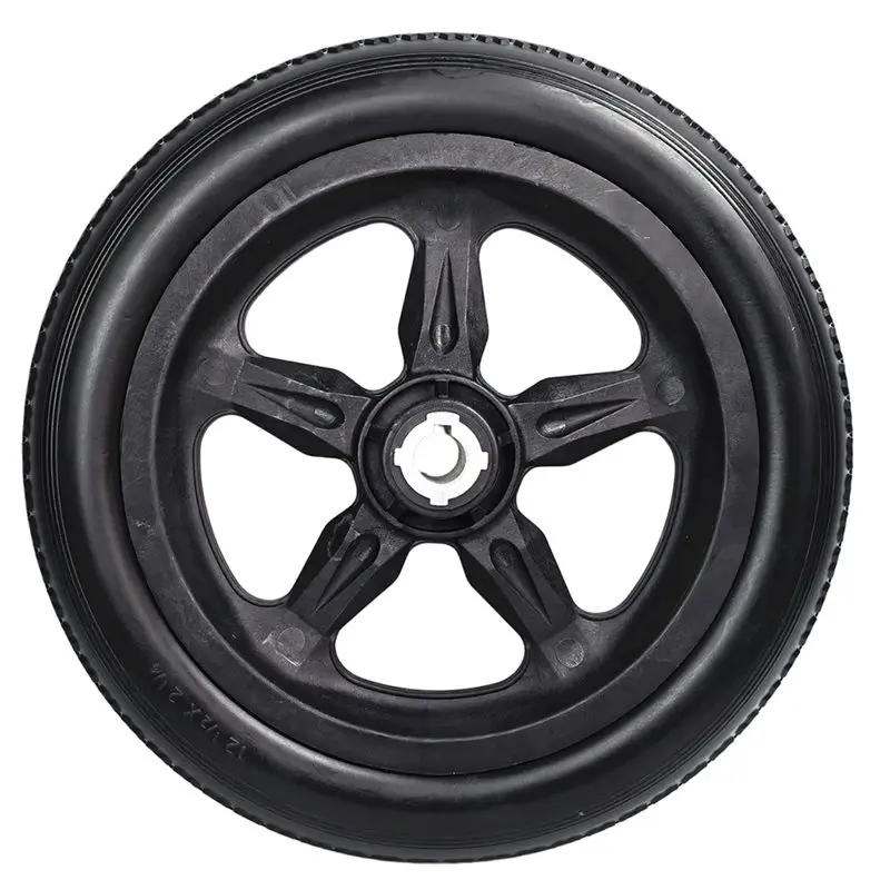 

NEW HOT In Stock-Kids Bike 12 Inch 1/2X2 1/4 Inflatable Solid Tire Wheel Aluminum Key Slot Flange City Cavalier Thread Style