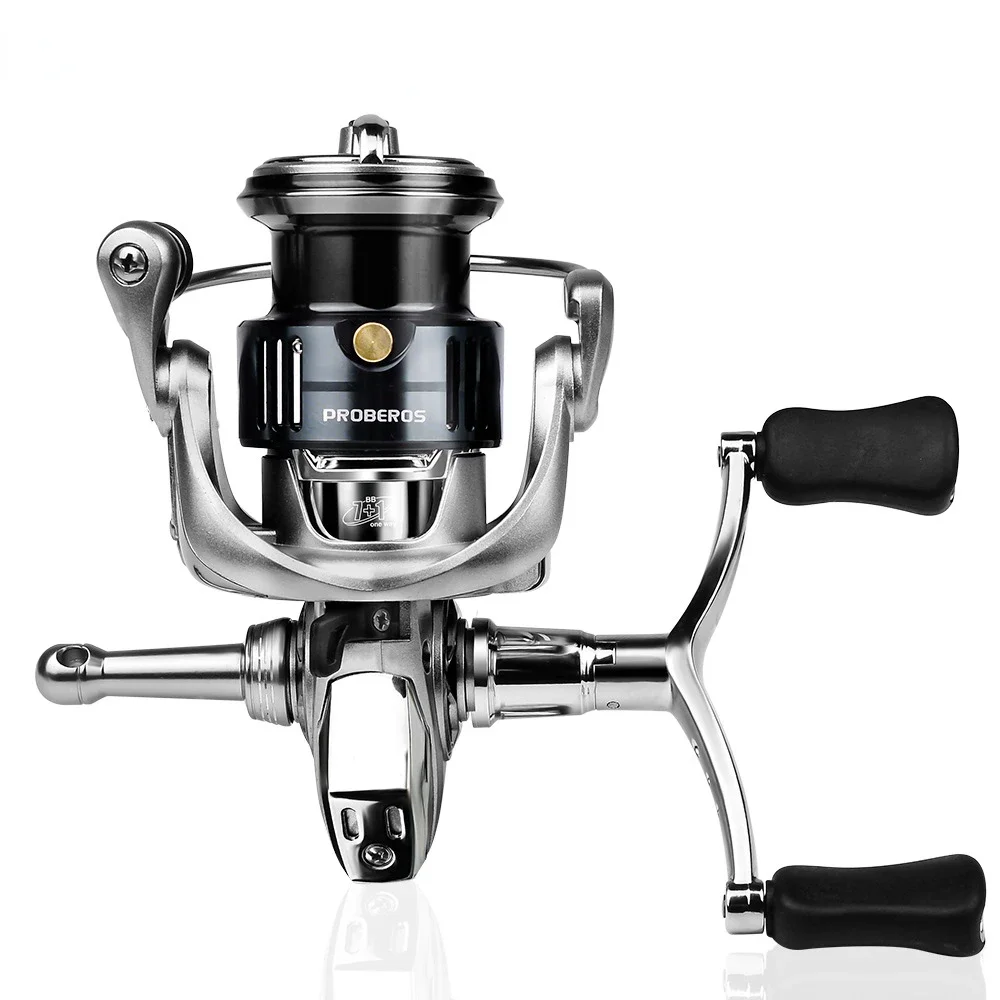 

Fishing Reel Lure 1500S/2500S Series 7+1 BB Metal Double handle Max drag 5kg Outdoor Freshwater Saltwater Throwing