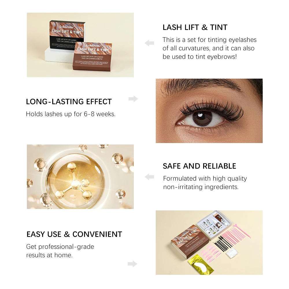 Lakerain Lash Lift and Tint Kit Professionale Sollevamento Ciglia Perming Coloranti Ciglia Tinta Donna Strumento di Trucco Curling Ancoraggio Uso Domestico