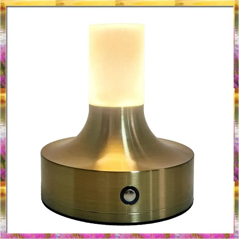 【Prezzo AB07】 Lampada da tavolo a candela stile corto per camera da letto Lampada touch wireless ricaricabile da campeggio Lampada da scrivania ricaricabile di tipo C Go