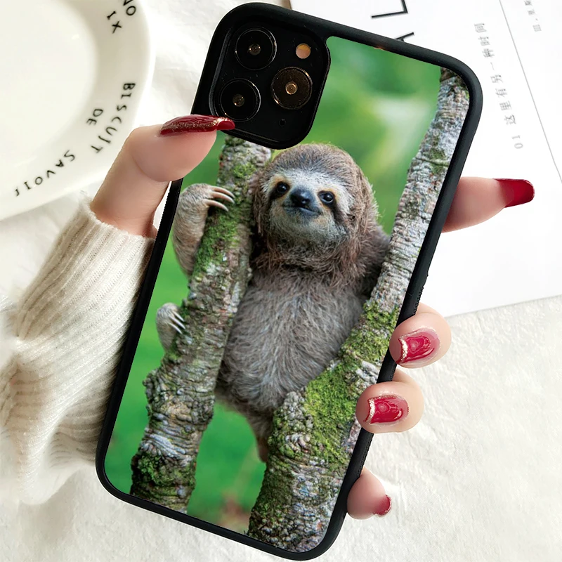 5 5S SE 2020 Phone Cover Case for iPhone 6 6S 7 8 PLUS X XS XR 11 12 13 MINI 14 PRO MAX Rubber Silicone  Sloth animal Hard Coque