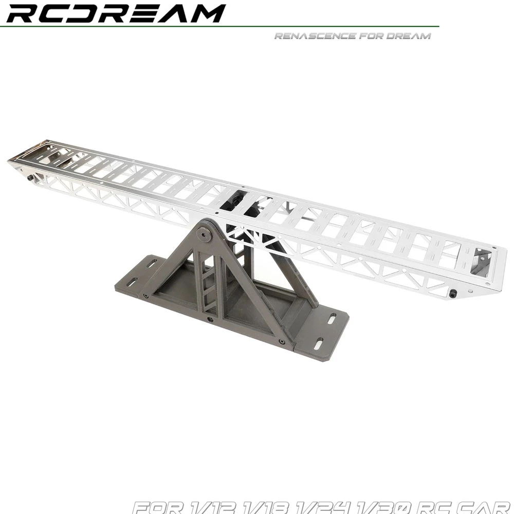 Rcdream Aluminum Rc Seesaw Simulation Obstacle Prop For 1/12 1/18 1/24 1/30 Rc Crawler Desktop Off Road Course Accessory
