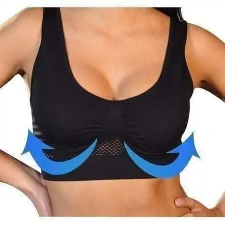 Breathable Cool Lift Up Air Bra Seamless Wire Free Cooling Comfort Breathable Bra Removable Pads Yoga Sport Bra