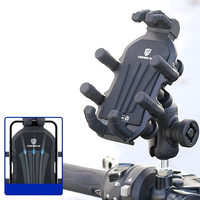 Motorcycle Cell Phone Support Handlebar Bracket Mobile Mirror Mount Navigation Stand Aluminum Anti Vibration Handle Holder Bike