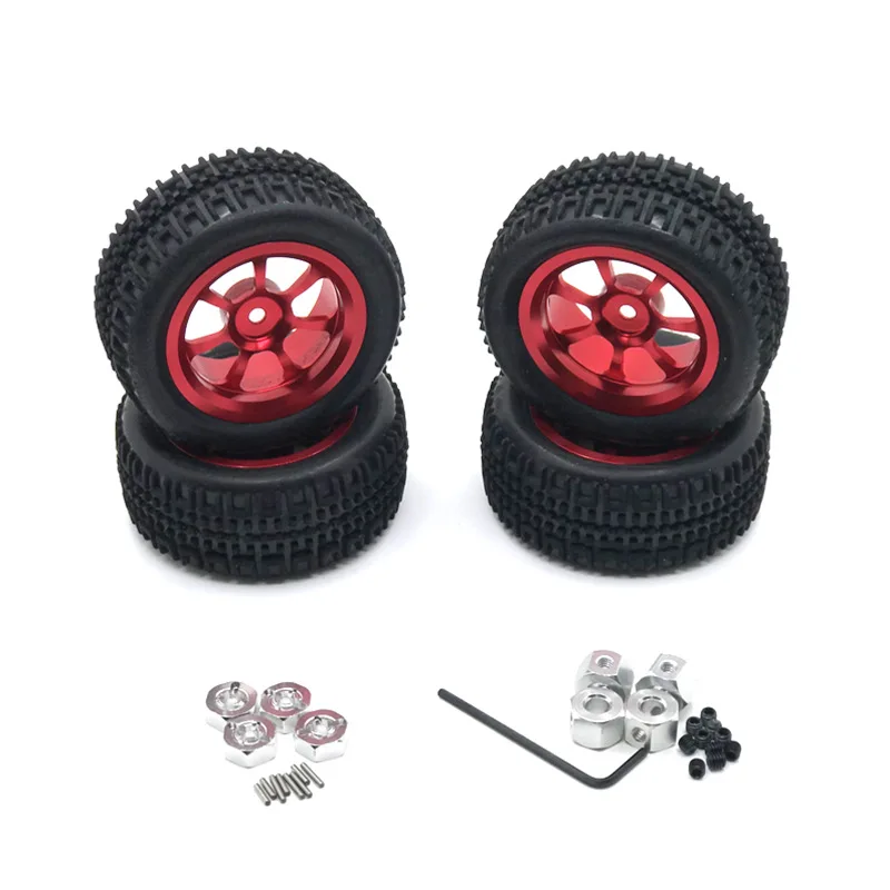 Metal Upgrade 76mm Wheels Tires For WLtoys WPL MN LC JJRC HengLong 1/12 1/14 1/16 1/18 RC Car Parts