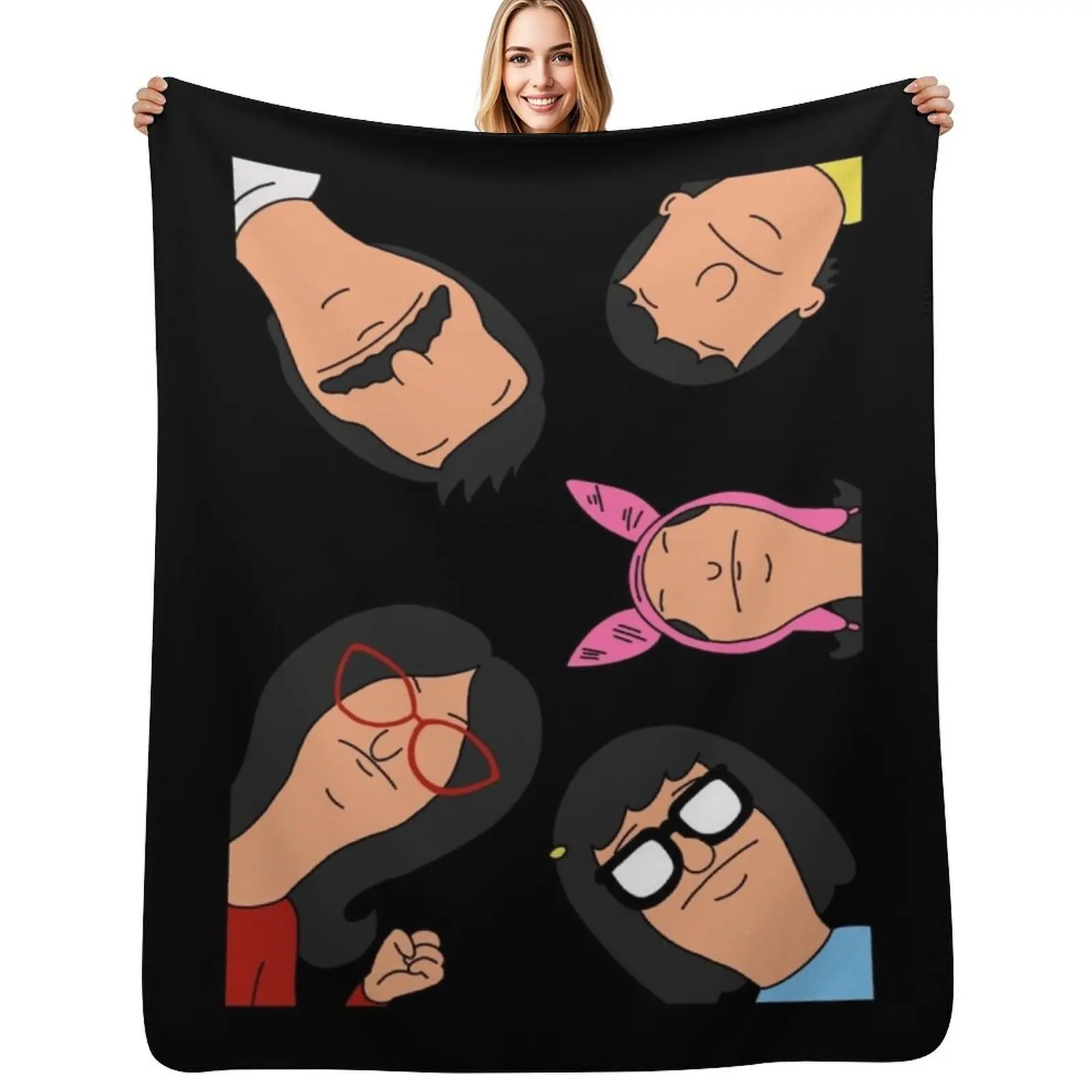 Bob’S Burgers Throw Blanket Warm Comfortable Blanket for Office Napping
