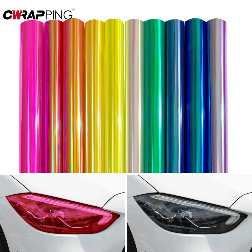 Auto Headlight Protective Film Waterproof Wrap Vinyl Film Chameleon Car Headlight Tint Fog Light Taillight for Car Accessories view 2
