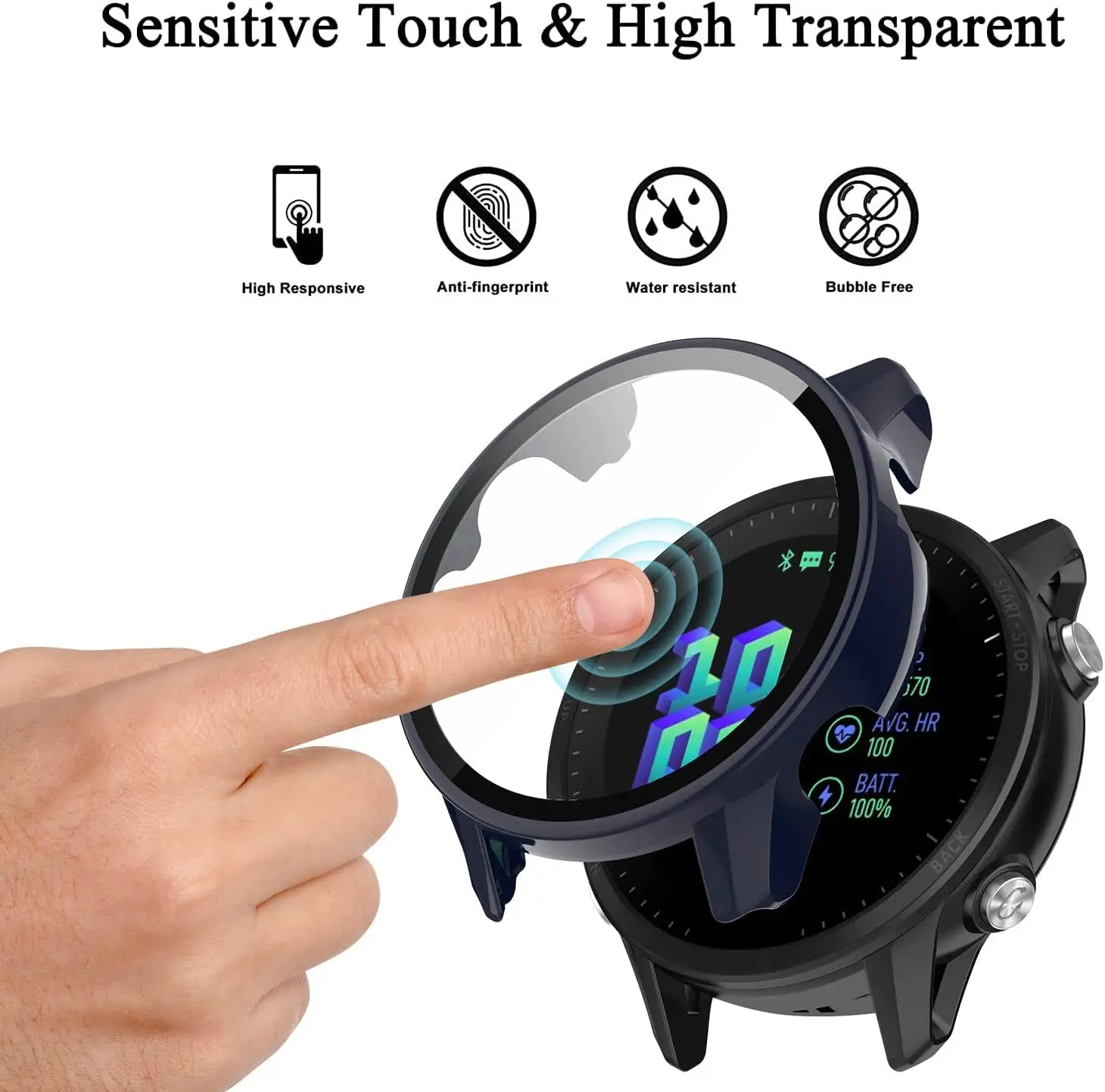 Boîtier rigide en verre trempé pour montre connectée Garmin, 30 pièces, pour Forerunner 265 265S 255S 255 965 955