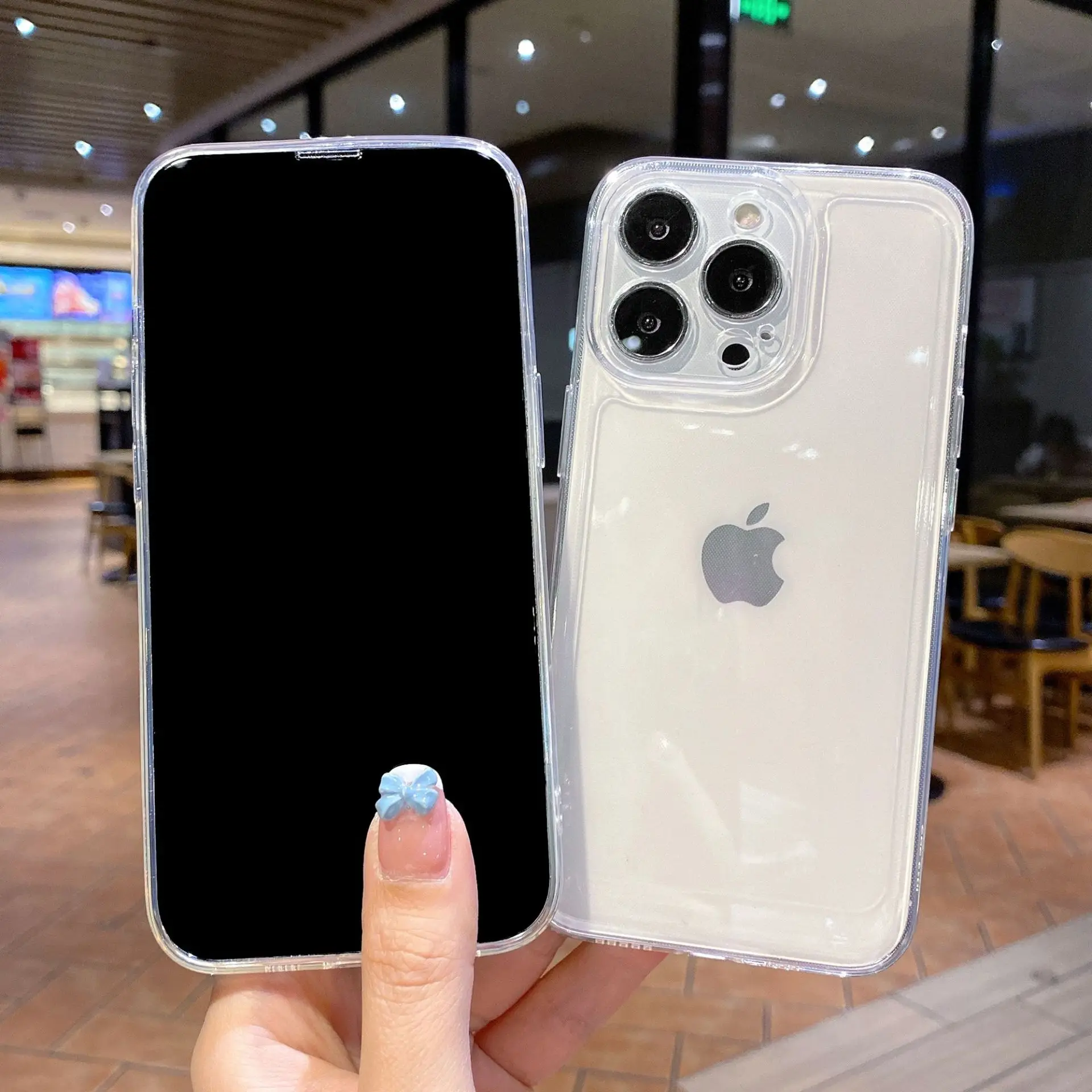 IPhone用クリア携帯電話ケース,iPhone 15, 14, 13, 12, 11 pro,xs max,xr,x,8, 7 plus,se,2020, 2022用ケース