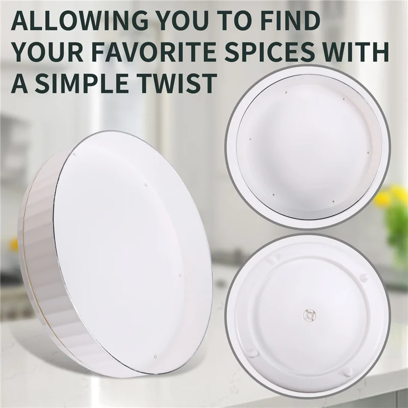 

ABHB-360° Rotating Spice Organizer Single Layer Spice Tray Round Rotating Spice Rack