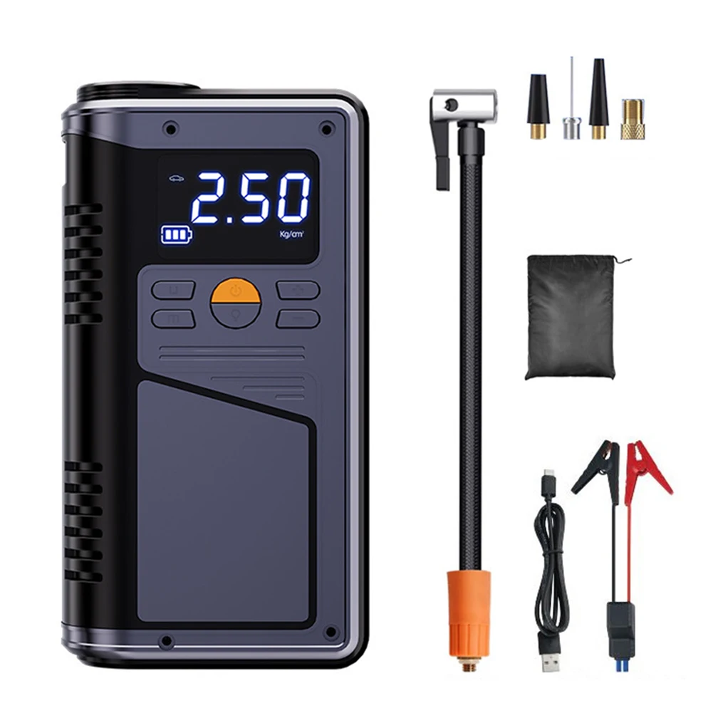 Easily Inflate Tires & Start Batteries with this Portable Machine Features Include Adjustable Pressure & Dual Display Modes