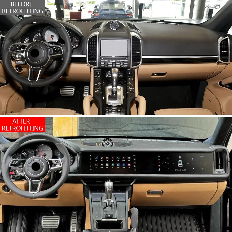 Car Modification Center Console Interior Dashboard Gear Shift Lever Panel for PAG Cayenne 2011-2017 Upgrade 2024 Body Kit