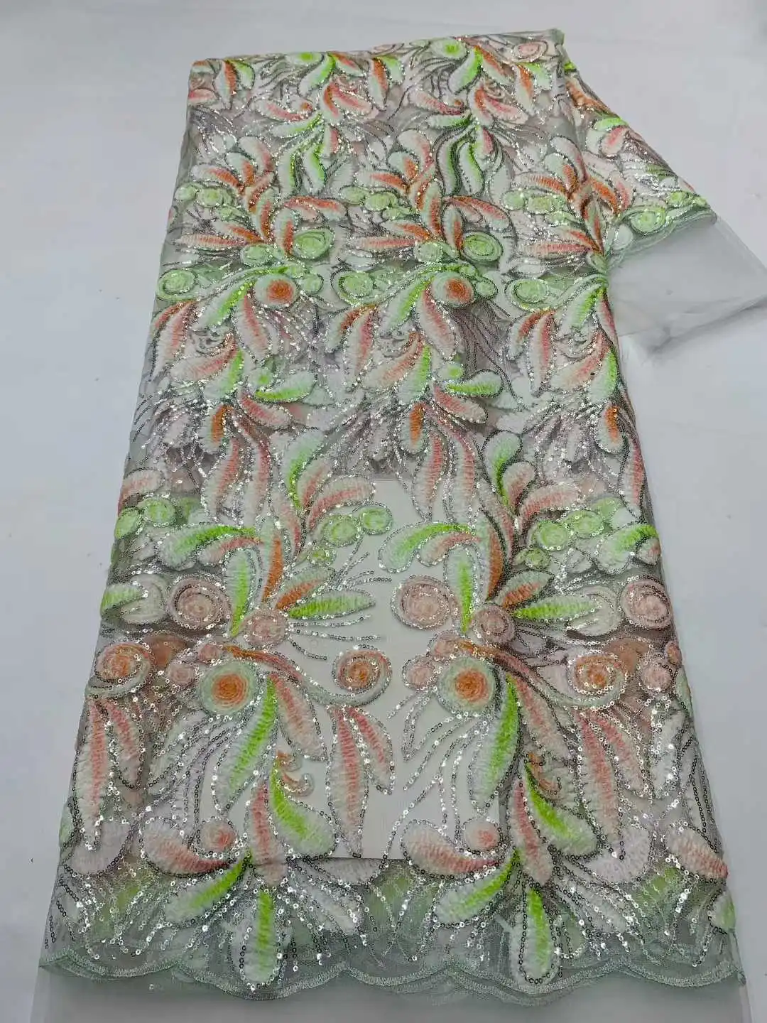 Tecido de renda de tule com lantejoulas africanas 2025 renda de alta qualidade tecido de renda francês lindo nigeriano para casamento feminino 5 jardas