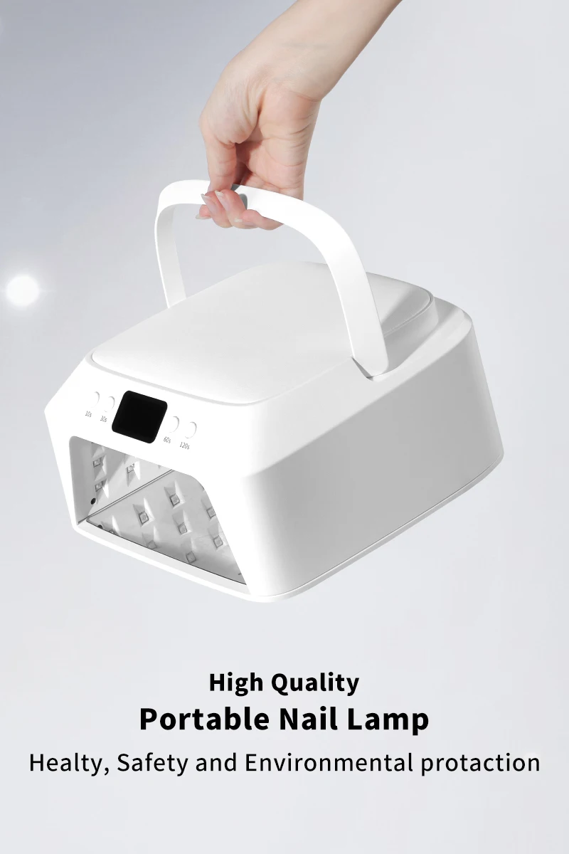 48 واط شاشة ديجيتال الأشعة فوق البنفسجية LED مسمار مصباح مع مسند الذراع المحمولة مساحة كبيرة مساحة مسمار مجفف المهنية مصباح الأشعة فوق البنفسجية لعلاج طلاء الجل