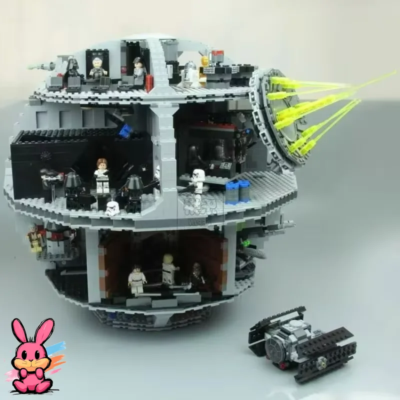 Image of Beliebtes 4016-teiliges Moc Todesstern-Modell Bausteine Weltraum-Krieg-Film UCS Montage-Set Heimdekoration Weihnachtsgeschenke