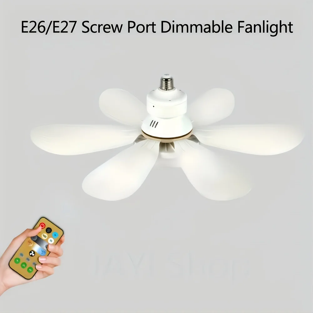 

20.5-inch 40W ceiling fan with remote control LED light fan E27 base, intelligent silent ceiling fan for bedroom and living room