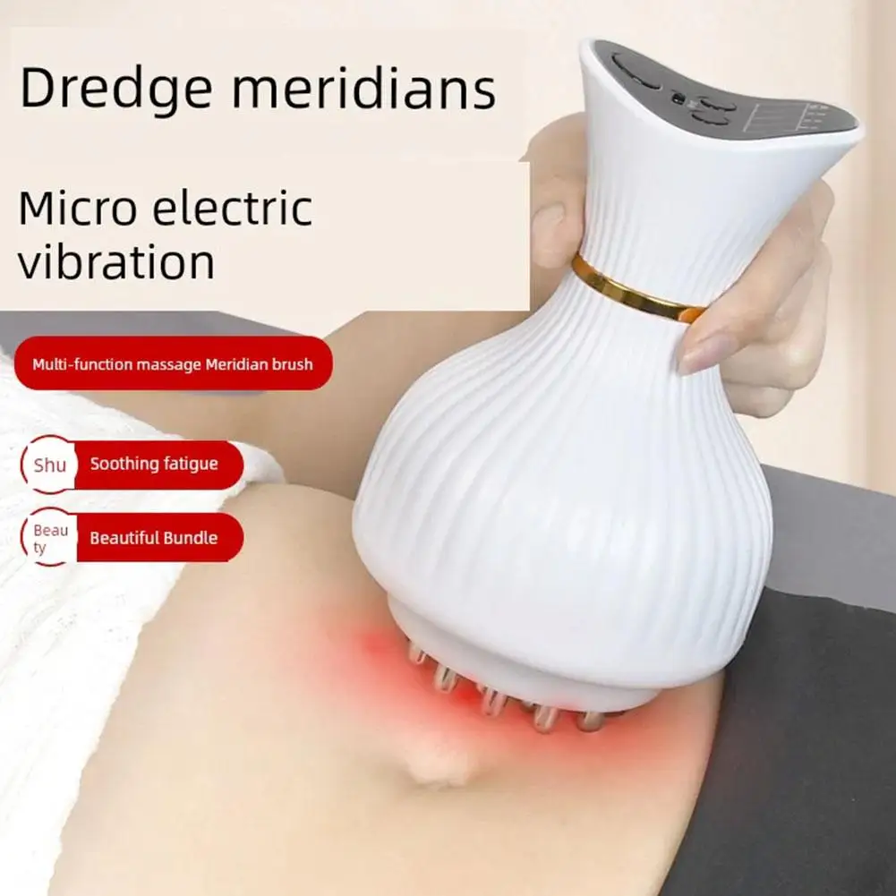 

Electric Meridian Brush Body Massager Slimming Tool Microcurrent Hot Scraping Fat Burning Massage Equipment Health Care Tool NEW