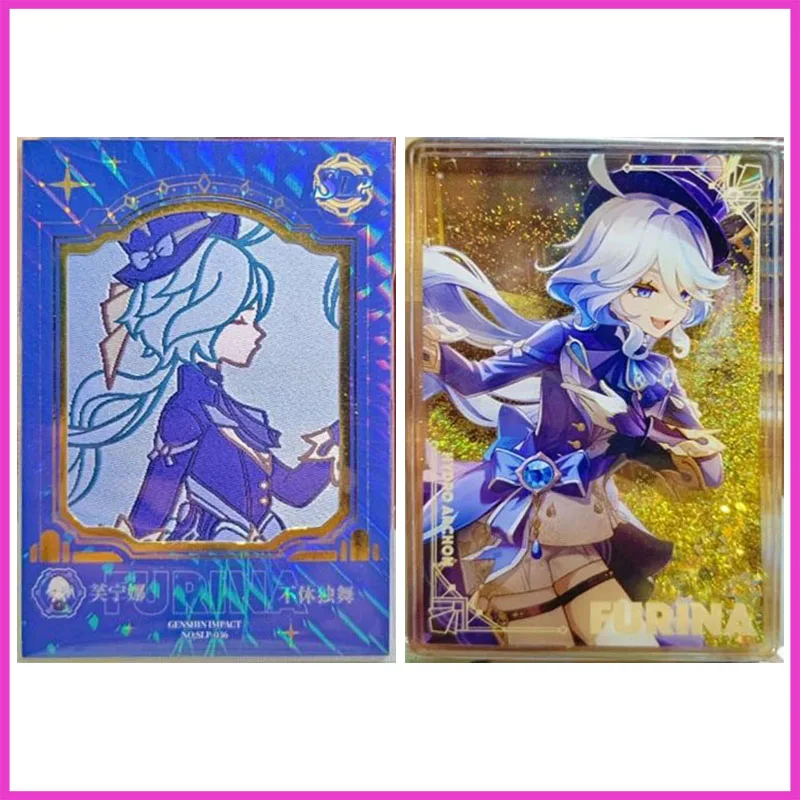 

Anime Goddess Story Rare Limited SLP Refraction Game Cards Furina Toys for boys Collectible Cards Christmas Birthday Present