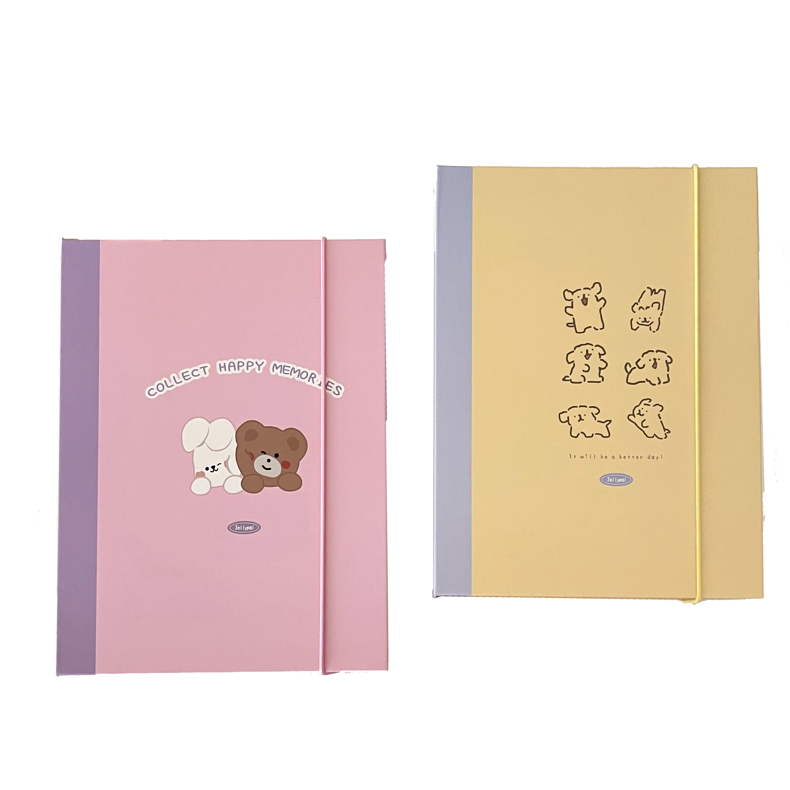 Sharkbang Designed A5 Binder Collect Book 25mm Ring Cover Puppy Bear Diary Journal Refills Bandage Postcards Sticker Organizer