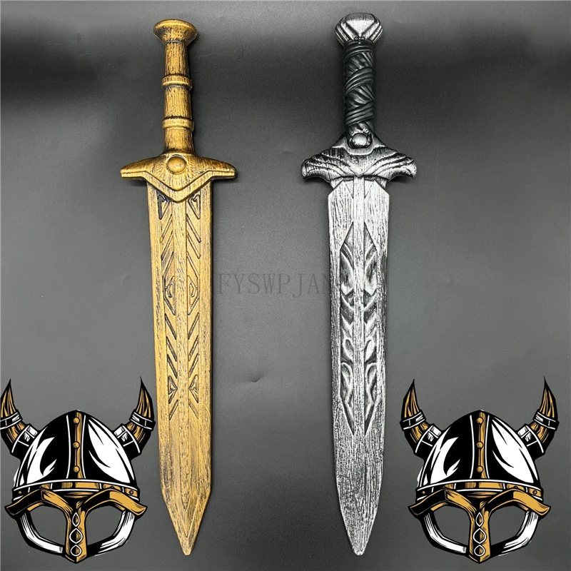 5PCS Medieval Viking Weapons Swords and Daggers Halloween Weapons Easter Party Decoration Plastic Props Swords Kids Gift Toys