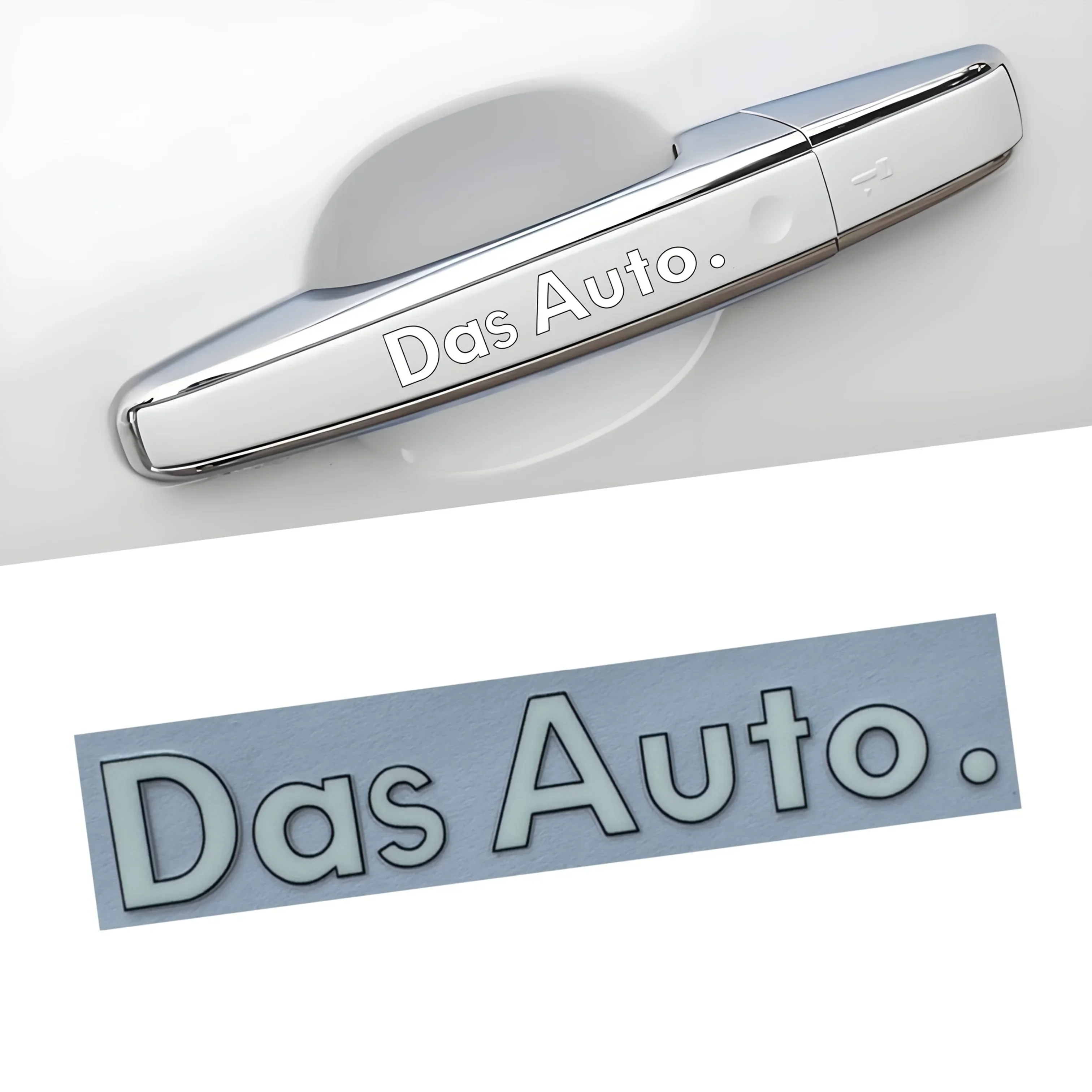 4 قطعة/المجموعة "داس أوتو". ملصق نصي لدراجة نارية السيارة، ملصق نص أنيق، ملحق تخصيص خارجي للسيارات