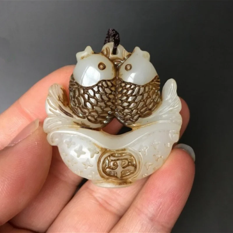 

Jade Collection Jade Antique Jade Pisces Carved Pieces Jade Pendant Statue
