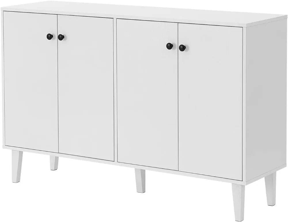 Panana Sideboard kabinet prasmanan, kabinet penyimpanan dapur ruang tamu 4 pintu konsol meja kabinet penyimpanan