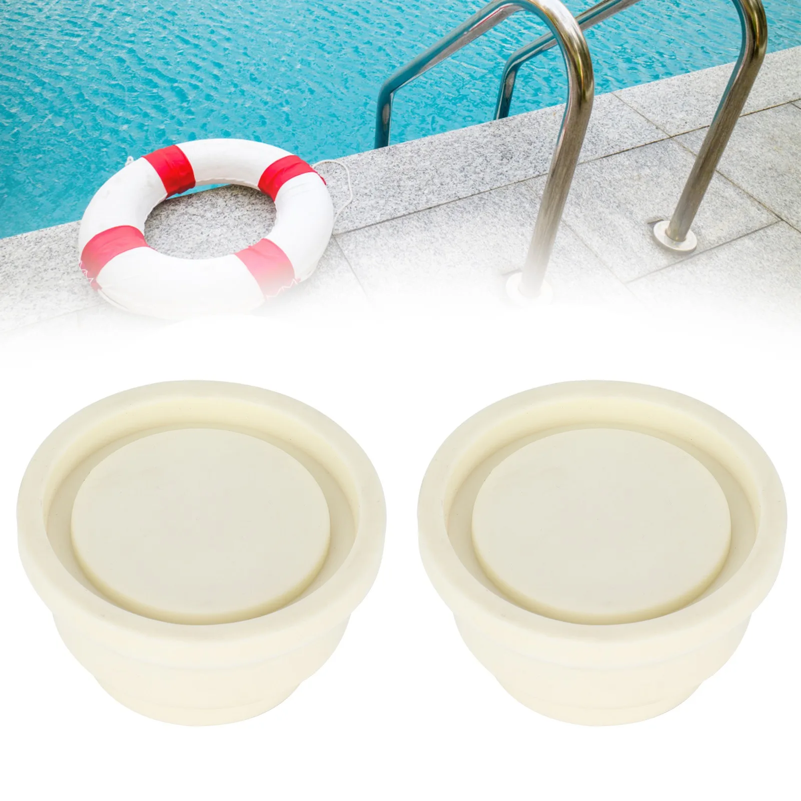2pcs Ladder Rubber Stopper Swimming Pool Ladder Rubber Plug Ladder Safety Bumper Swimming Pool Accessory Swimming Pool Supplies