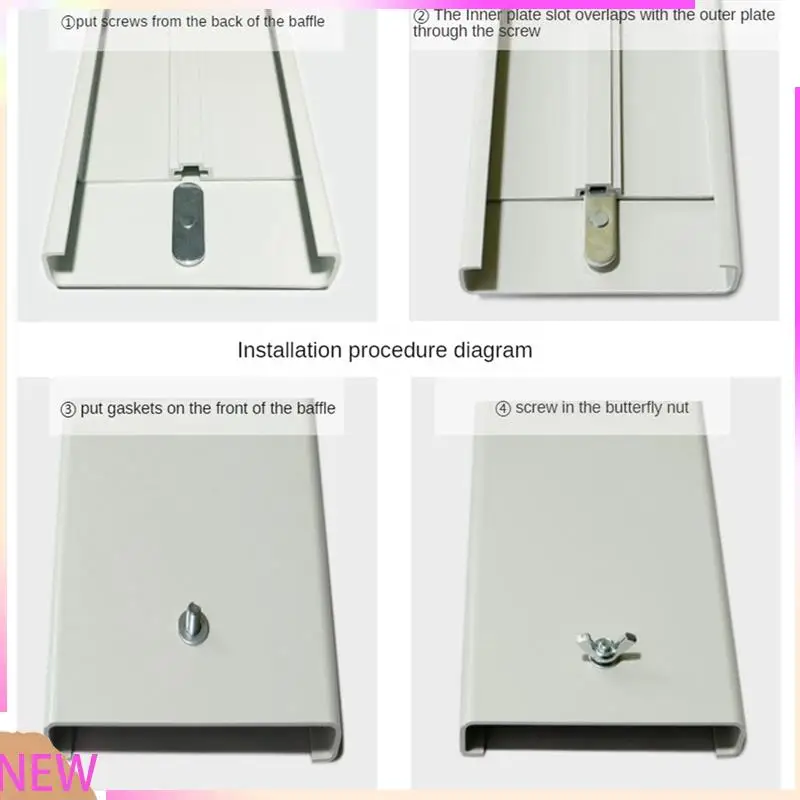 B15C 3PCS 에어컨 예비 부품에 대 한 조정 가능한 휴대용 창 키트 플레이트 에어컨 창 Attachment-68CM