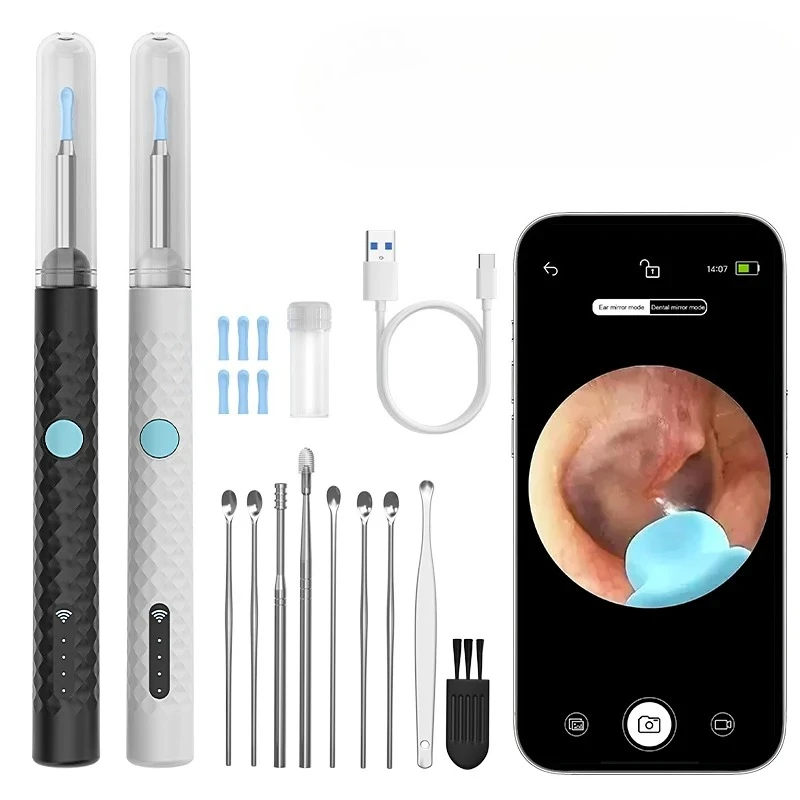 

Умная визуальная камера для ушей 1080P 4,2 мм, очиститель для ушей, ложка для ушей, беспроводной эндоскоп, водонепроницаемый для ухода за здоровьем