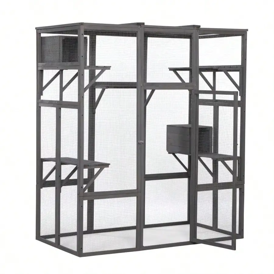 Extra Large Cat Cage - Gray-XY330992