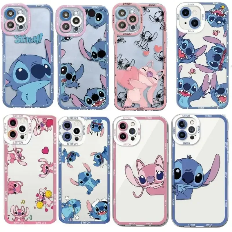 Disney Stitch Angel Case for OPPO Reno 10 5G 8 11 12 Pro 12F 11F 5G Reno 5 6 Lite 7 4G 8T 4 7Z 8Z 5Z 6Z A58 A78 A79 A98 5G Cover