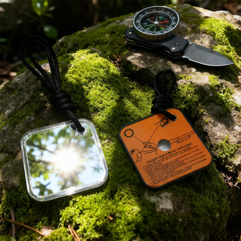 مرآة إشارة البقاء على قيد الحياة الاحترافية، أداة طوارئ عالية الانعكاس للمغامرات الخارجية، جهاز إشارة الإنقاذ المتين
