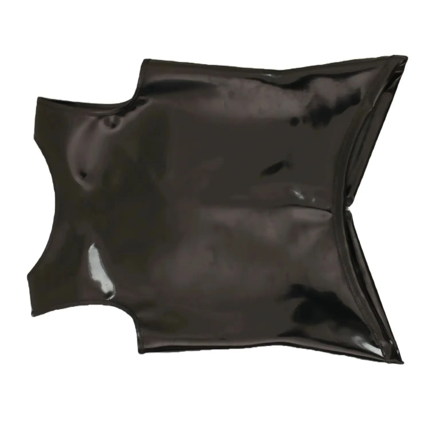 

Двусторонняя майка из искусственной кожи XS-4XL с мокрым эффектом, жилет из ПВХ, блестящий двусторонний жилет без рукавов, формирователь, мокрая рубашка, жилет на плечо