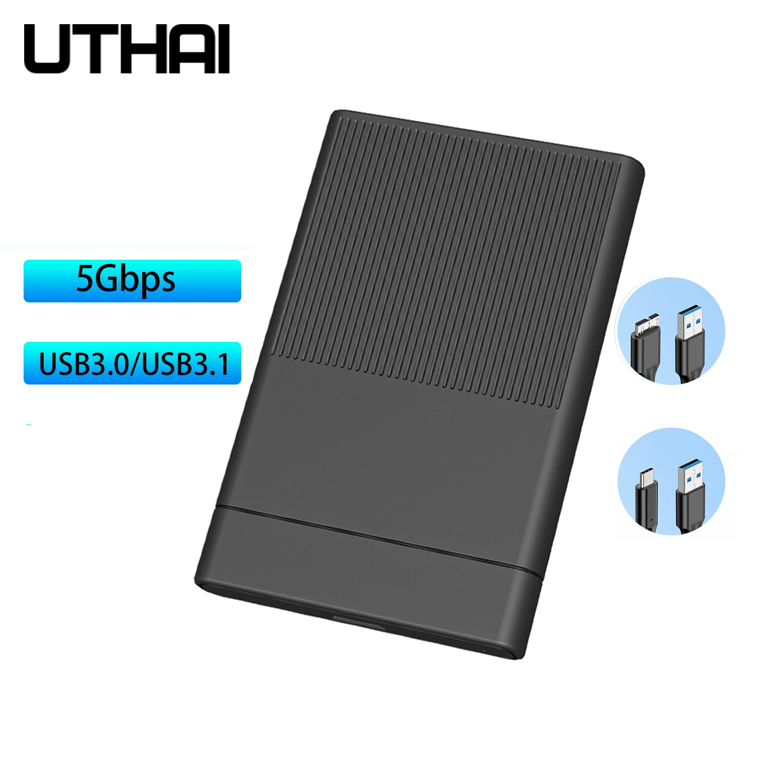 UTHAI 2,5-Zoll-Gehäuse für mechanische Festplatten, extern, tragbar, USB 3.0/USB 3.1 5 Gbit/s auf SATA-Computer-Festplattenbox für tragbare Geräte