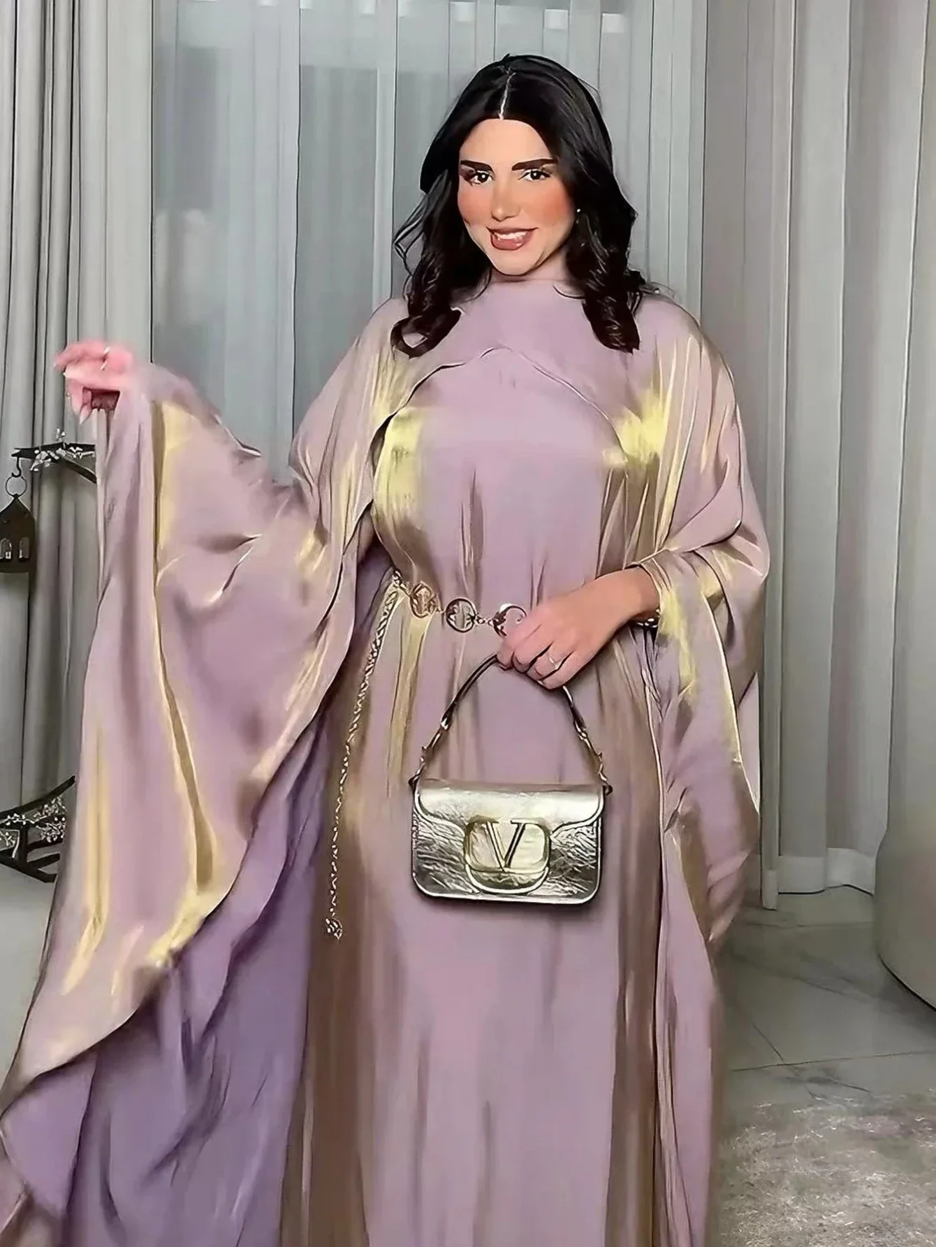 فستان العيد للنساء عباية إسلامية لرمضان جلابية فساتين حفلات حريرية دبي رداء طويل المغرب قفطان إسلام فيستدوس لارجوس 2025